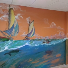 Buckley Smith mural Windsor Reflections art room wall