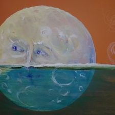 Moon detail Buckley Smith mural Windsor Reflections