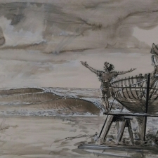 Ah, the Wonder. Pen, wash. 190.