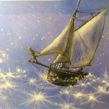Commissn Gathering Stars.18x22 blue. 8.29.18