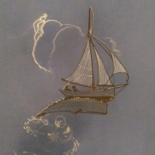 Whale Bubbles 20 x 26. Charcoal.