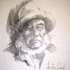 Old fisherman. 17x 16. Charcoal. 80...sold 8.31.19