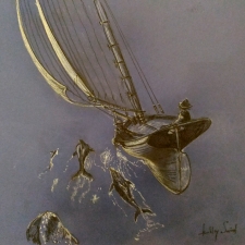 Following the experts.16x24ins. Chalk. Charcoal. 600