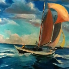 Pinky Schooner.oil. 16x24.450.