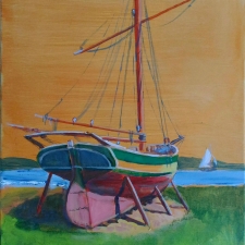 Waiting for Action. 26x20. Acrylic. 
